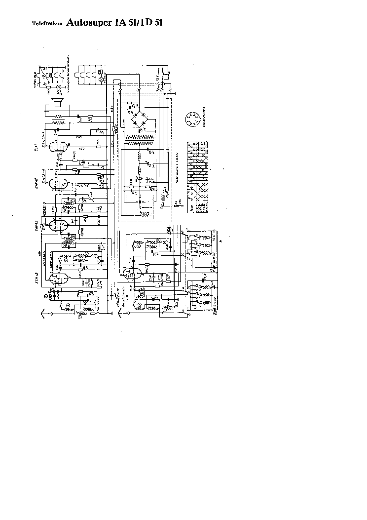 TELEFUNKEN AUTOSUPER IA51 ID51 VIBRATOR RADIO SCH service manual