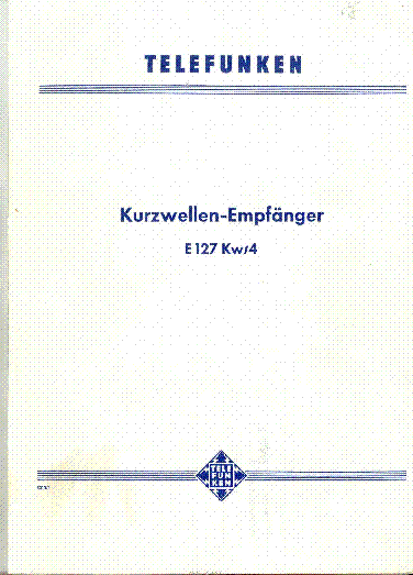 TELEFUNKEN E-640 SAME-AS-TELEFUNKEN-E127KW-4 1,5-30,1MHZ COMMUNICATIONS RECEIVER SM service manual
