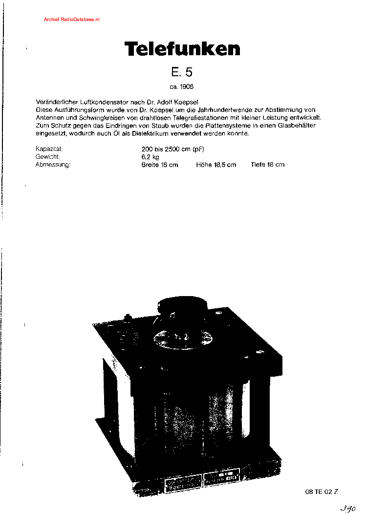 TELEFUNKEN E5 service manual