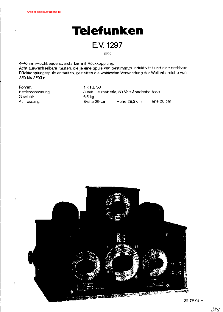 TELEFUNKEN EV1297 service manual