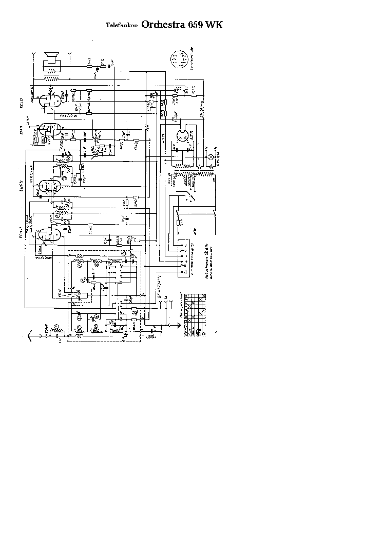 TELEFUNKEN ORCHESTRA 659-WK RADIO SCH service manual