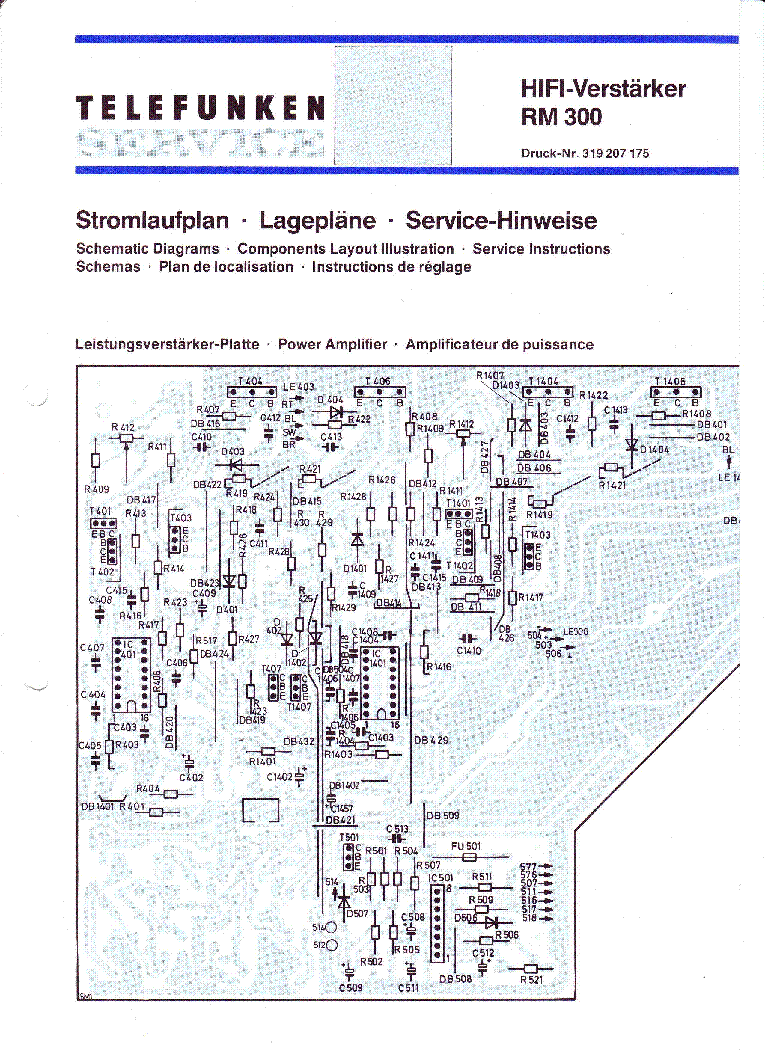 TELEFUNKEN RM300 HIFI-AMPL service manual