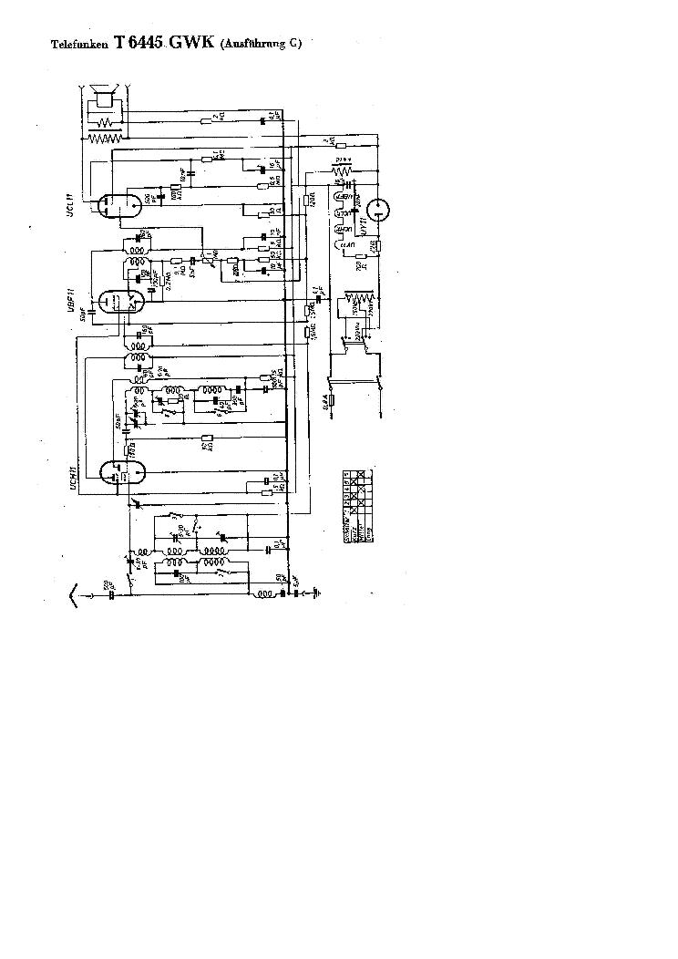 TELEFUNKEN T6445GWK VERSION-G RADIO SCH service manual