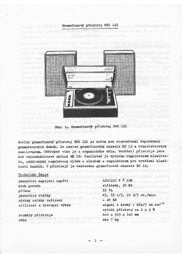 TESLA NZC-121 SM service manual (2nd page)