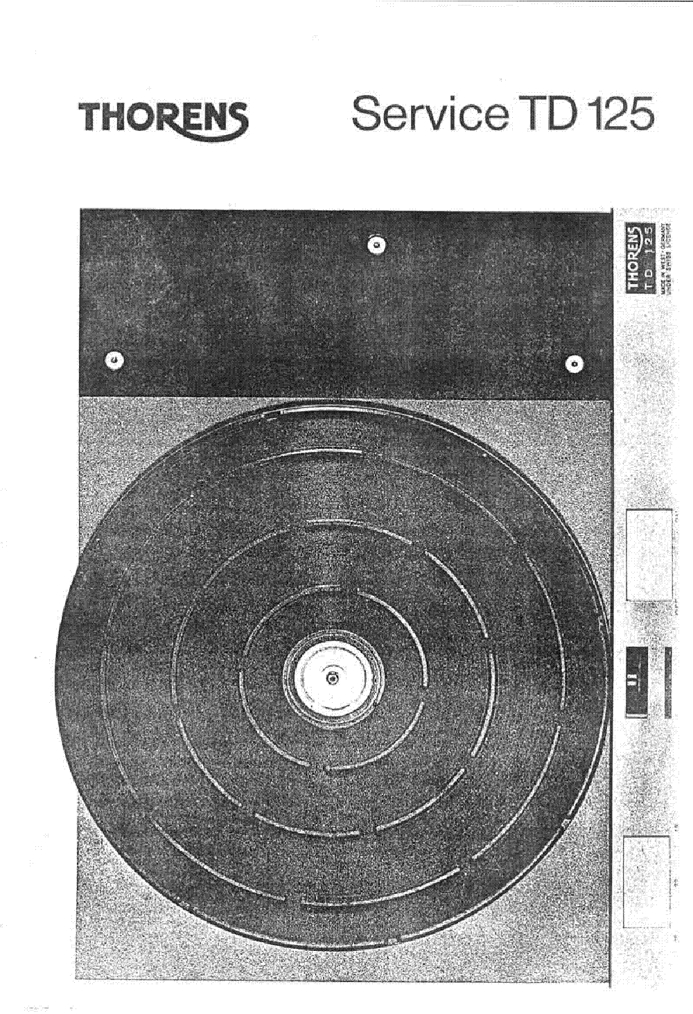 THORENS TD-125 service manual (1st page)