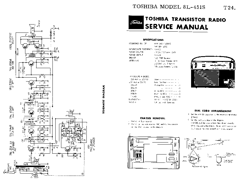 TOSHIBA 8L-451S SM service manual (2nd page)