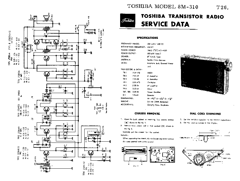 TOSHIBA 8M-310 SM service manual (2nd page)