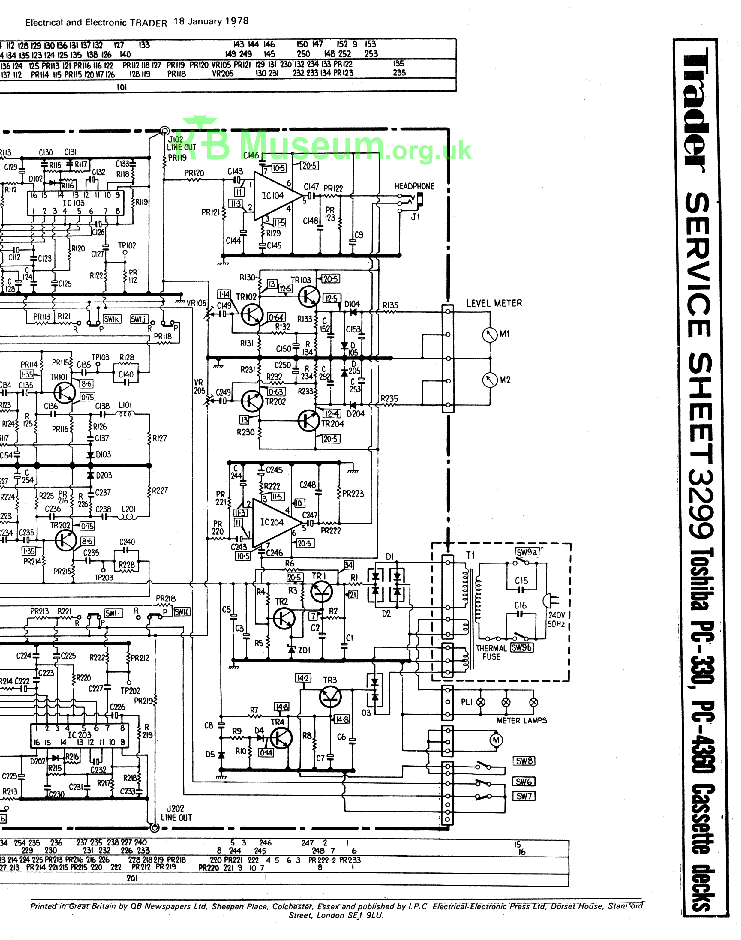 TOSHIBA PC-330 4360 TRADER service manual (2nd page)