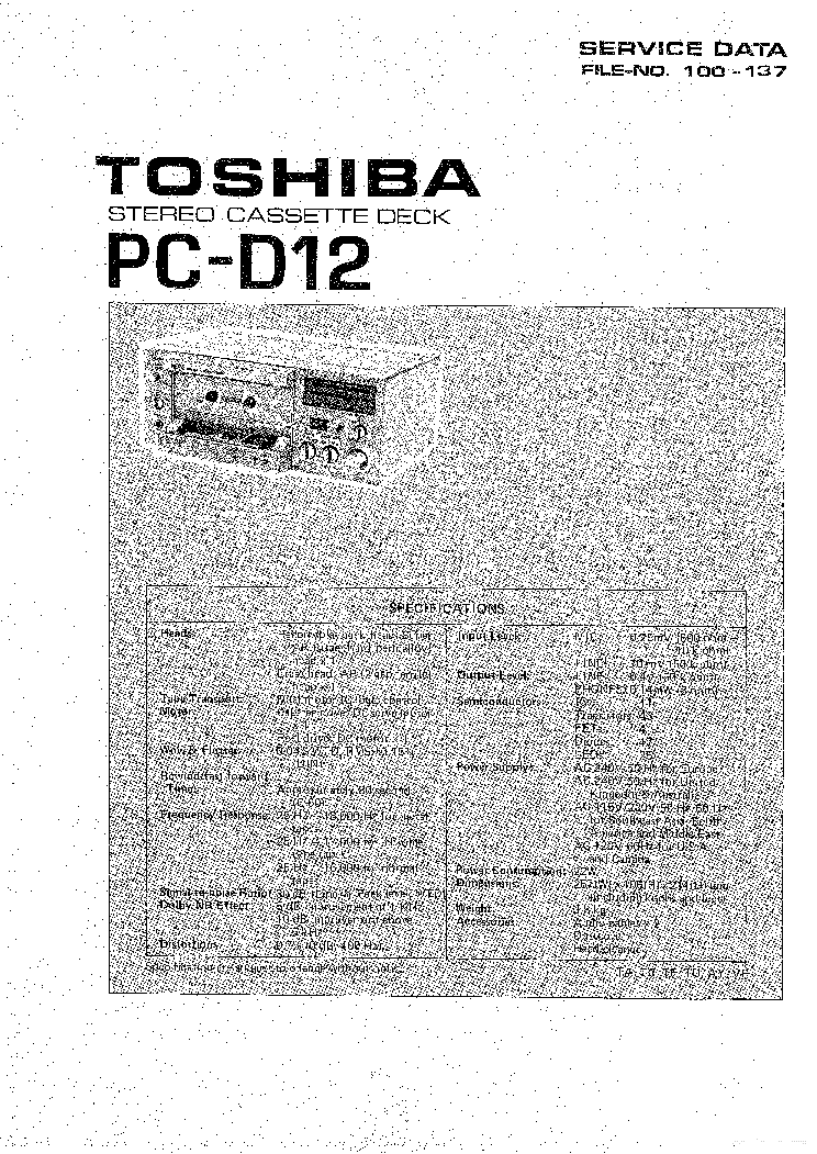 TOSHIBA PC-D12 SM service manual (1st page)