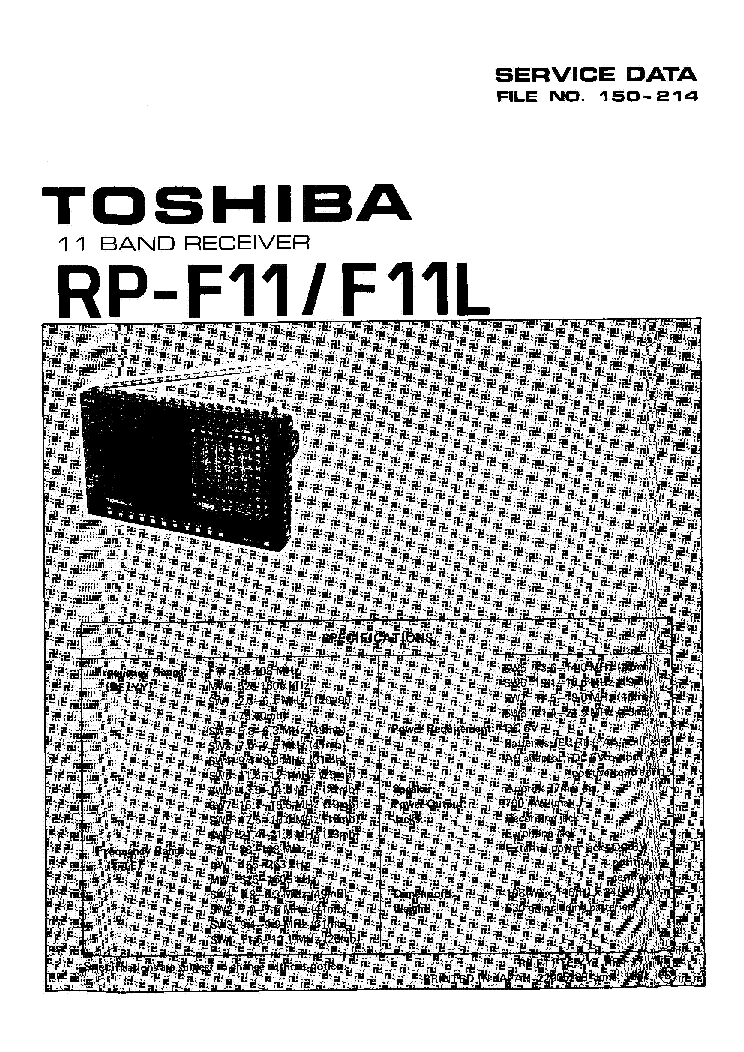 TOSHIBA RP-F11 F11L service manual (1st page)