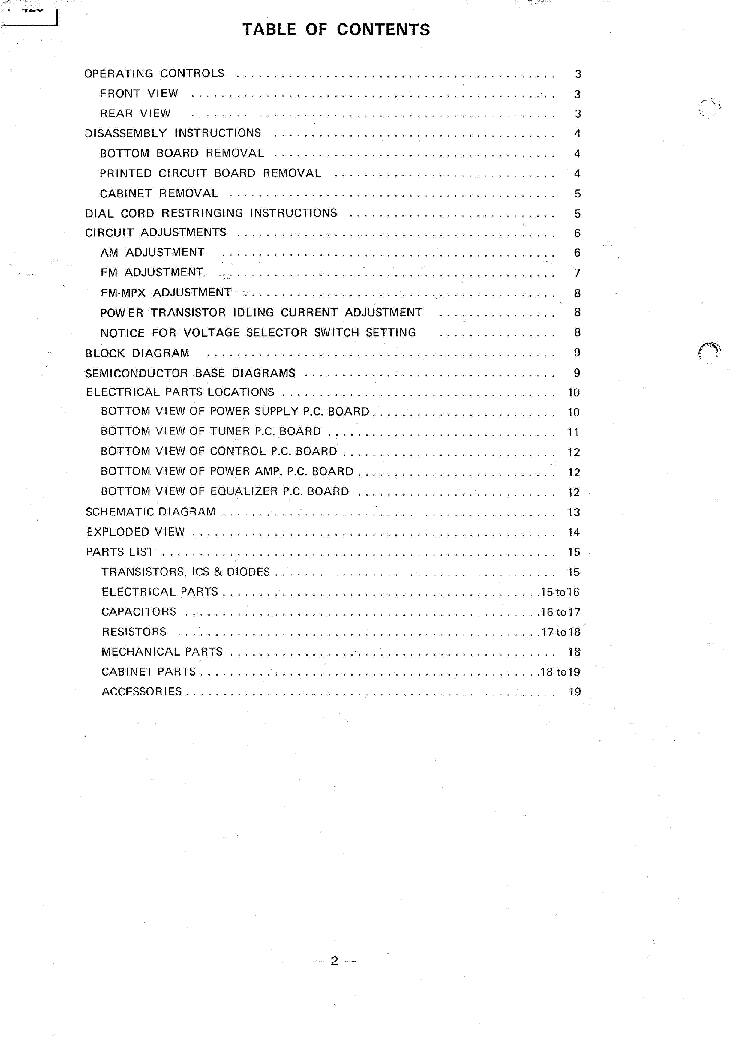 TOSHIBA SA-420 SM service manual (2nd page)