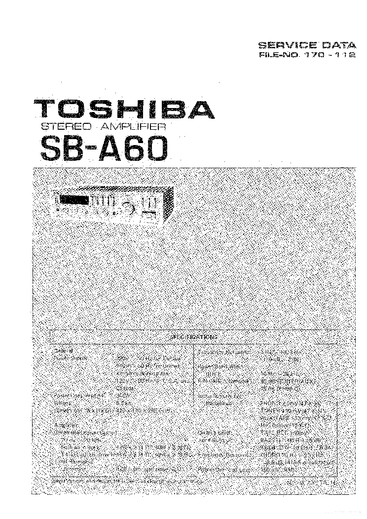 TOSHIBA SB-A60 SM service manual (1st page)
