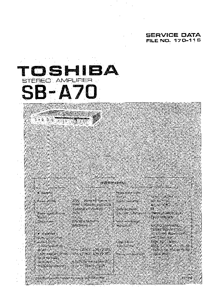 TOSHIBA SB-A70 ET SB service manual (1st page)