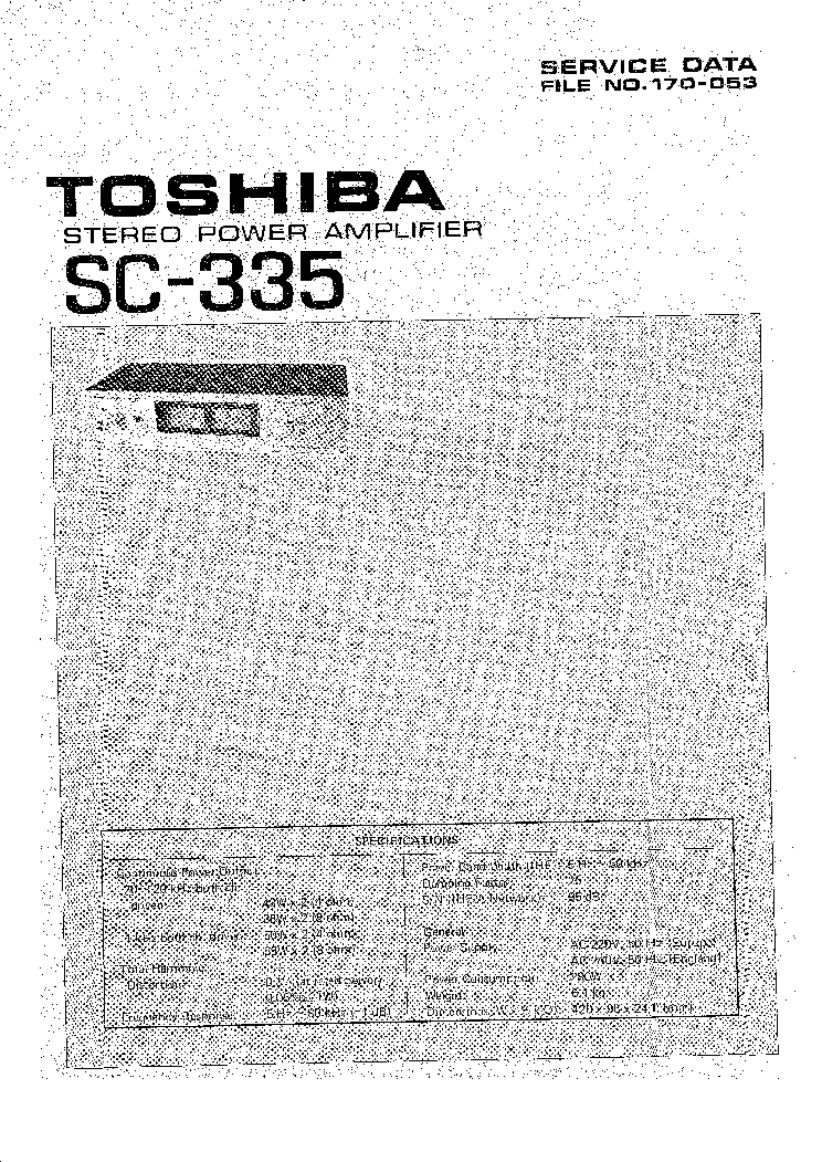 TOSHIBA SC-335 SM service manual (1st page)