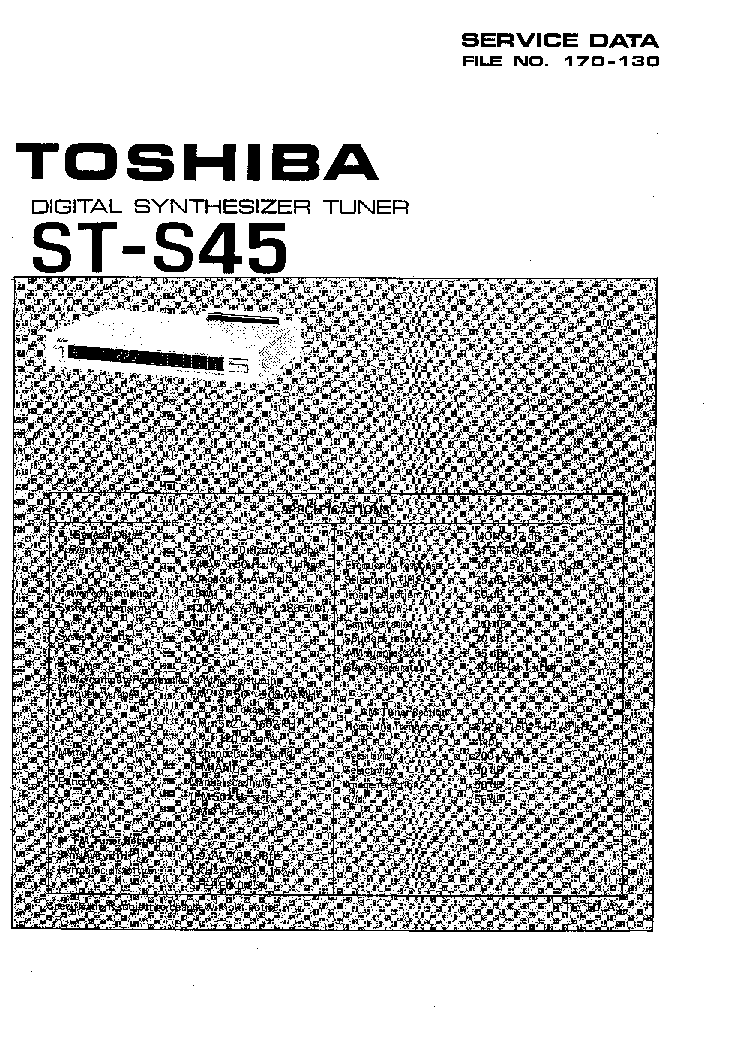 TOSHIBA ST-S45 service manual (1st page)