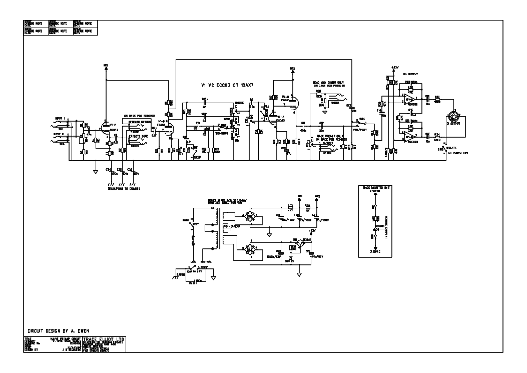 TRACE-ELLIOT V4 SM Service Manual download, schematics, eeprom, repair ...