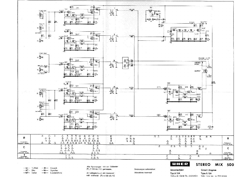 UHER STEREO-MIX-500 SCH service manual (1st page)