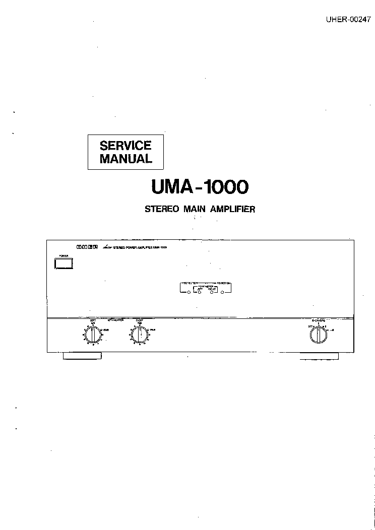 UHER UMA-1000 SM service manual (1st page)