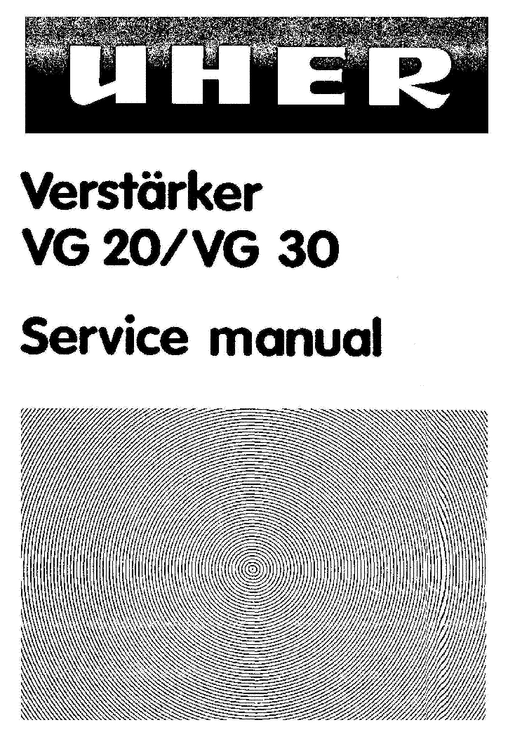 UHER VG20 VG30 SM service manual (1st page)