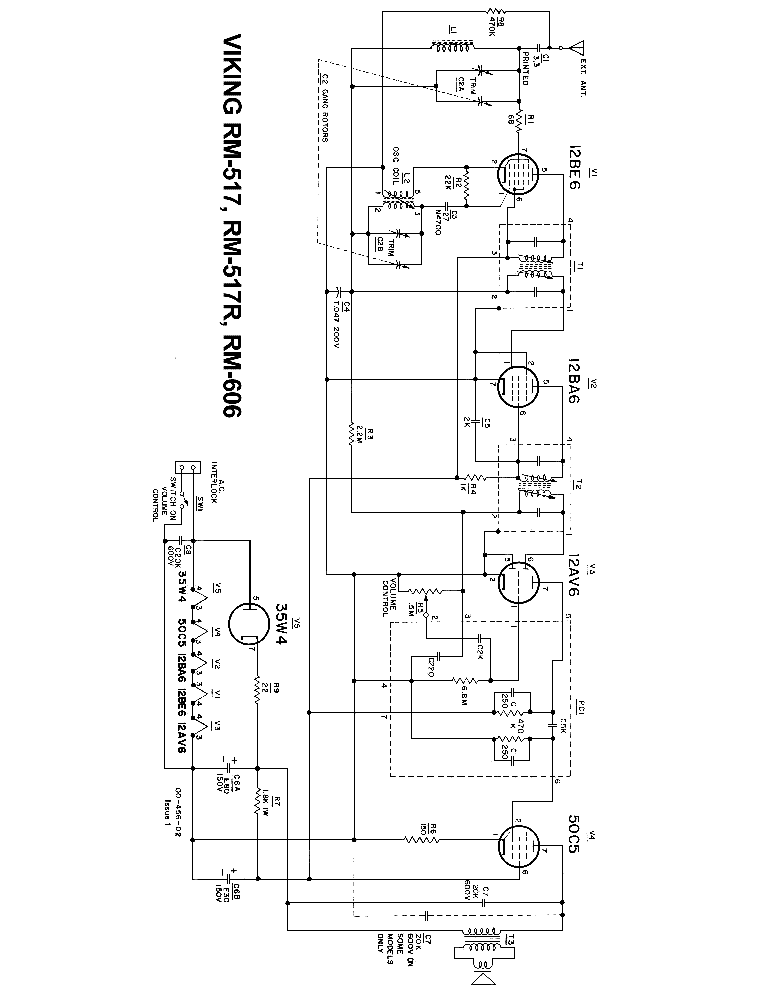 VIKING RM-517 R RM-606 RADIO SCH service manual