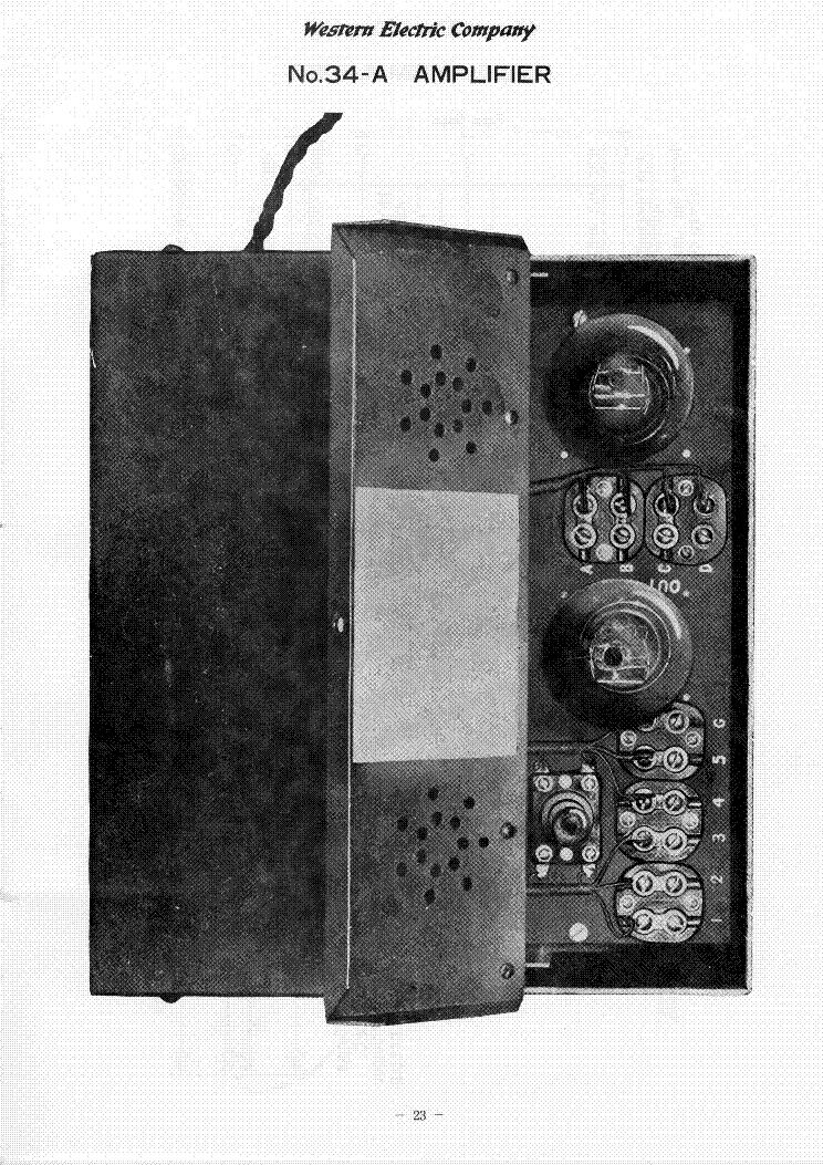 アンプ Western Electric 705A Western Electric AMPLIFIERS（ウェスタン・エレクトリック社の