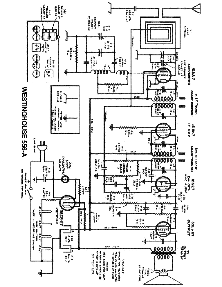 WESTINGHOUSE 556A RADIO SCH service manual