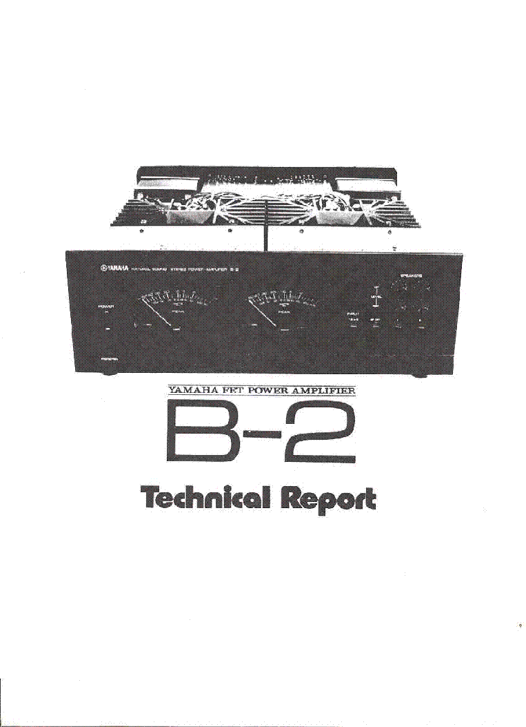YAMAHA B-2 TECHNICAL-REPORT service manual (1st page)