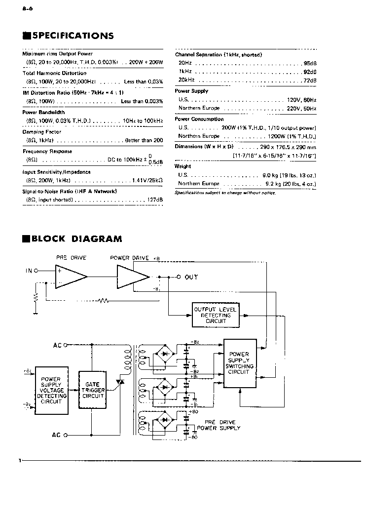 YAMAHA B-6 service manual (2nd page)