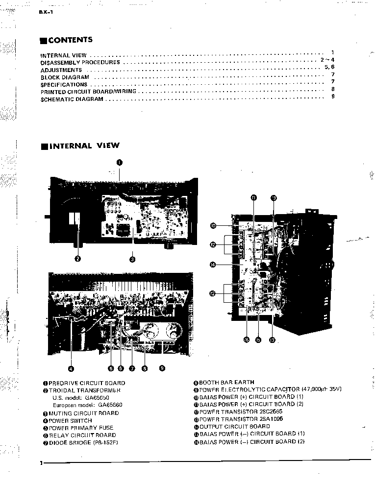 YAMAHA BX-1 service manual (2nd page)