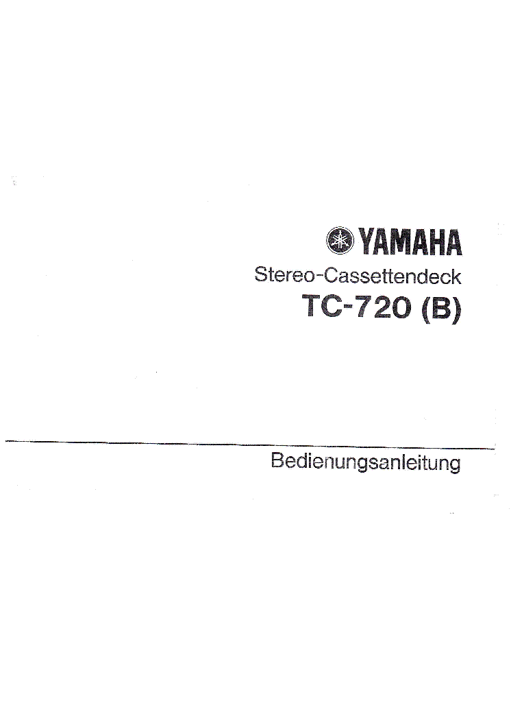 YAMAHA TC-720B DE service manual (2nd page)