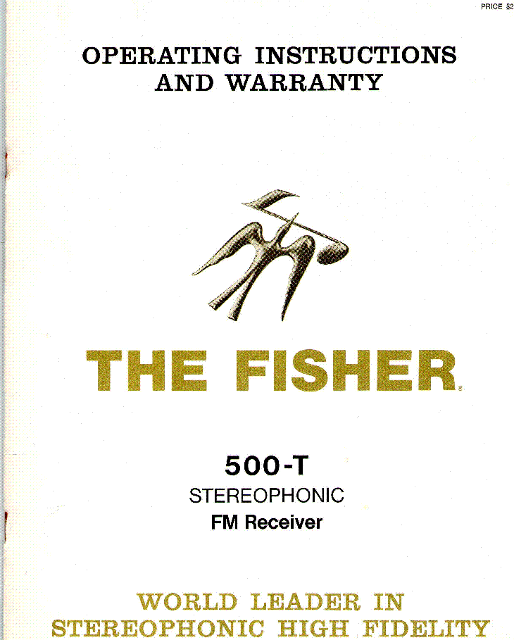 FISHER MODEL 500-T OWNER MANUAL Service Manual Download, Schematics ...