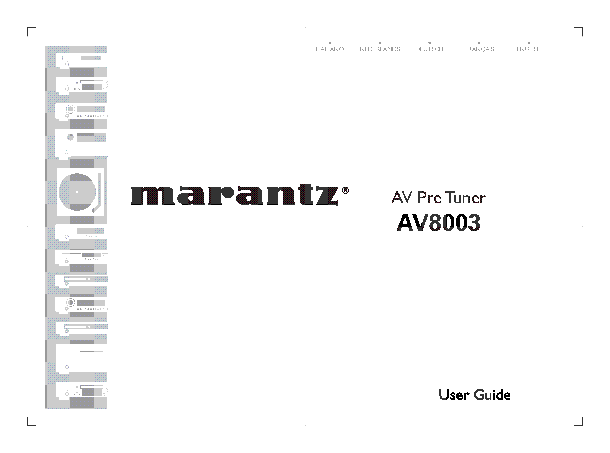MARANTZ AV8003 AMPLIFIER USER MANUAL service manual