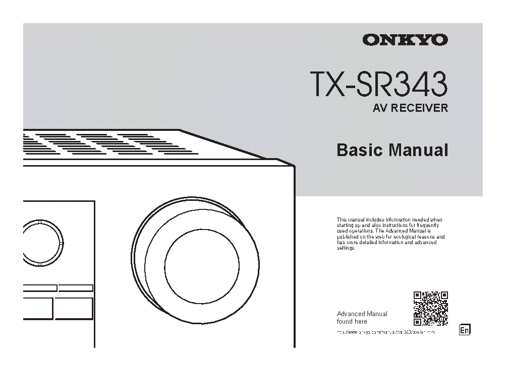 ONKYO TX-SR343 RECEIVER USER MANUAL Service Manual download