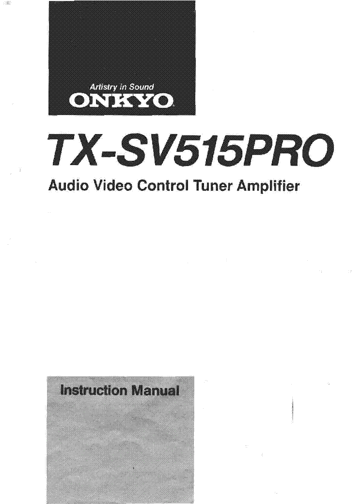 Onkyo Receiver Manual Download