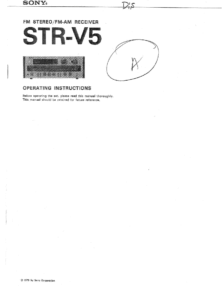 SONY STRV5 USER MANUAL Service Manual download, schematics, eeprom