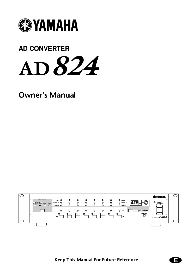 Yamaha Ad824 User Manual Service Manual Download Schematics Eeprom