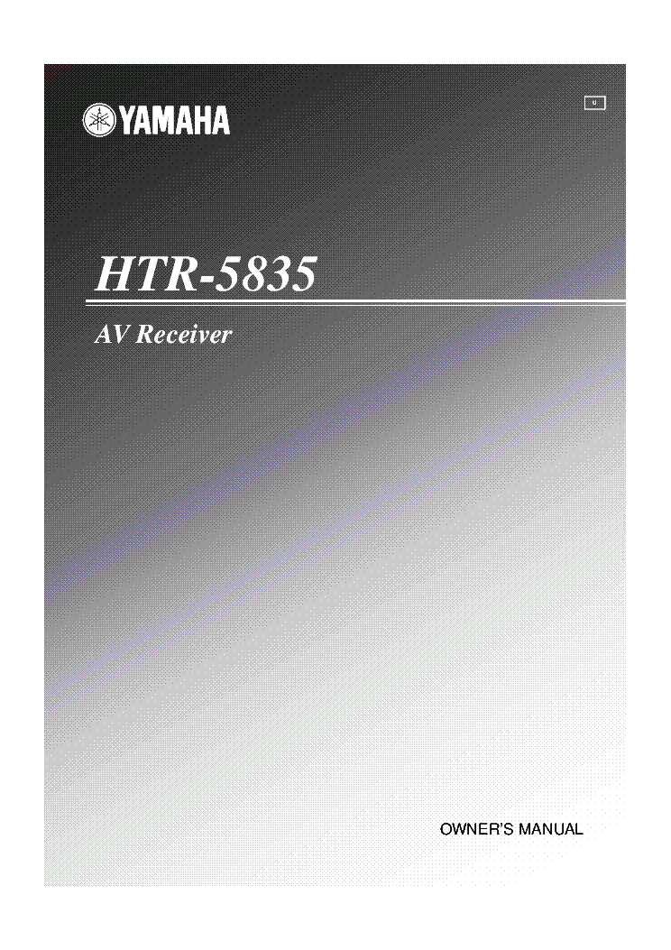 YAMAHA HTR5835 RECEIVER USER MANUAL Service Manual download