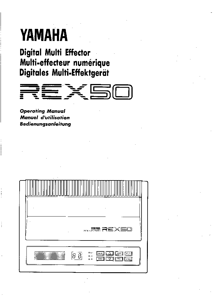 YAMAHA REX50 USER MANUAL Service Manual download, schematics 