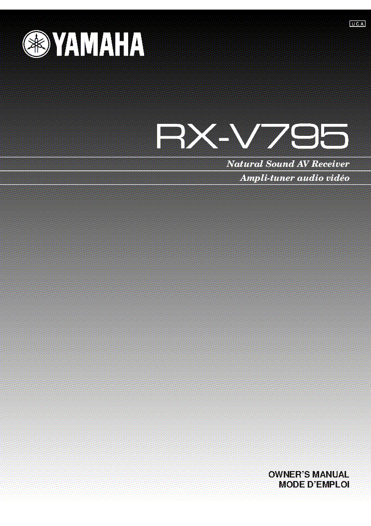 YAMAHA RXV795 RECEIVER USER MANUAL Service Manual download, schematics