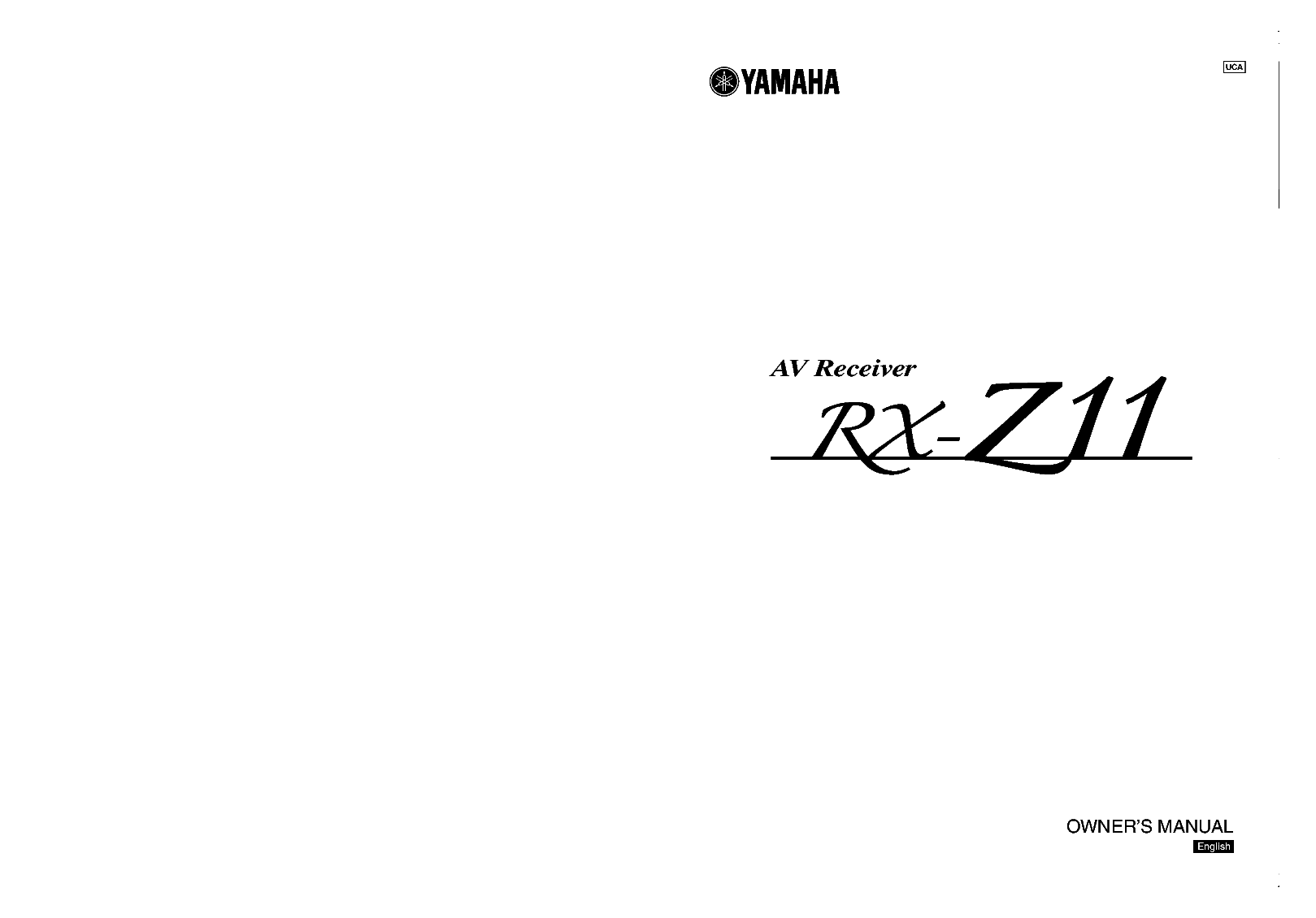YAMAHA RX-Z11 RECEIVER USER MANUAL Service Manual download, schematics