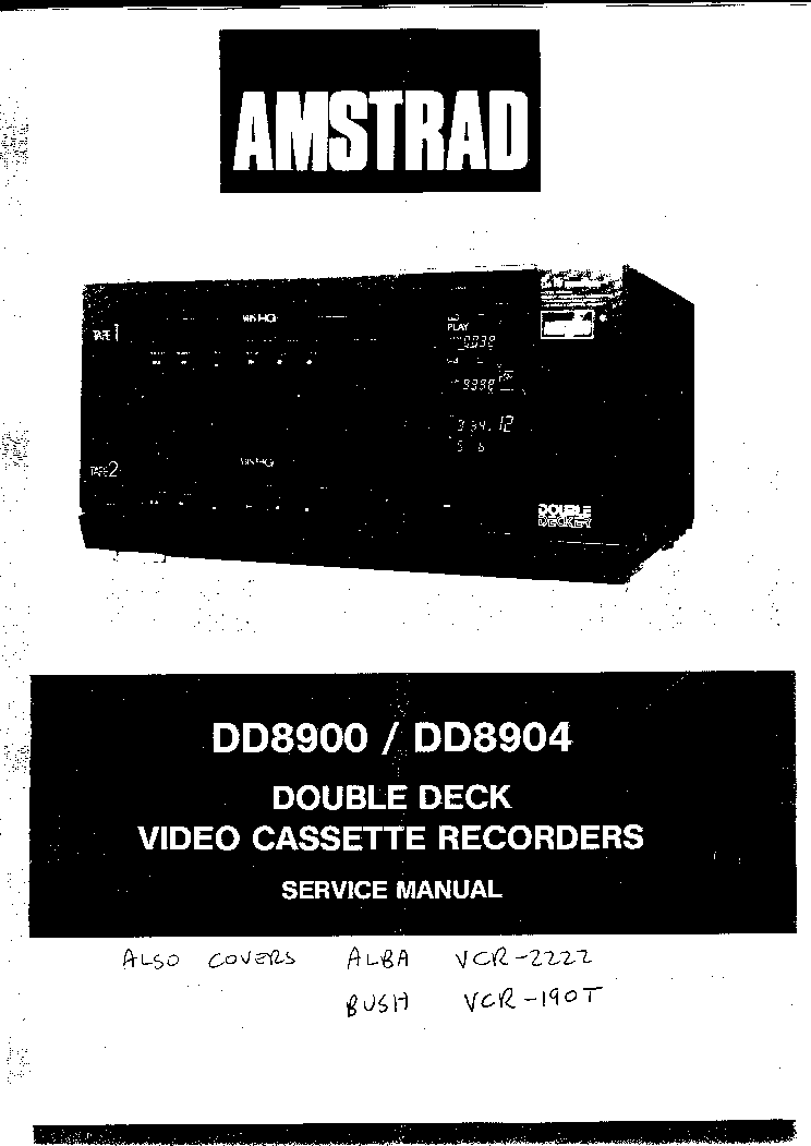 Amstrad VCR8800 VCR Manual De Servicio 