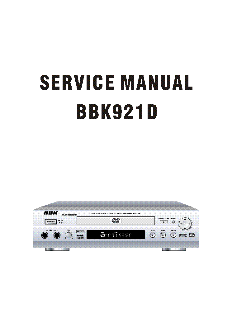 BBK 921D service manual