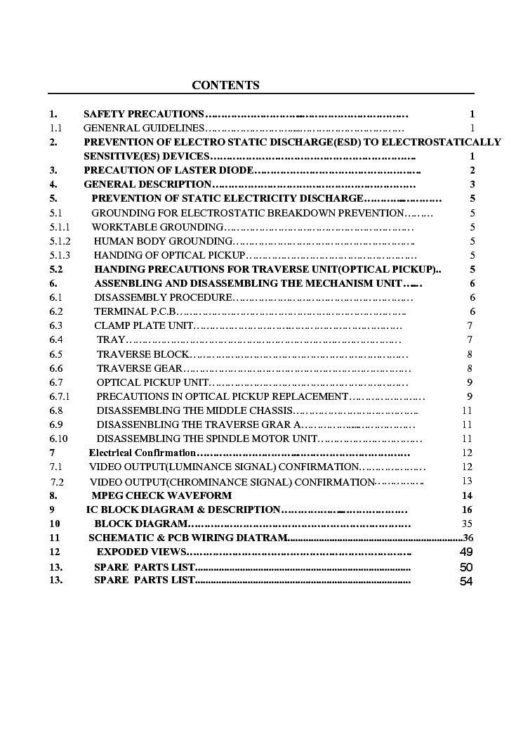 BBK 921S service manual