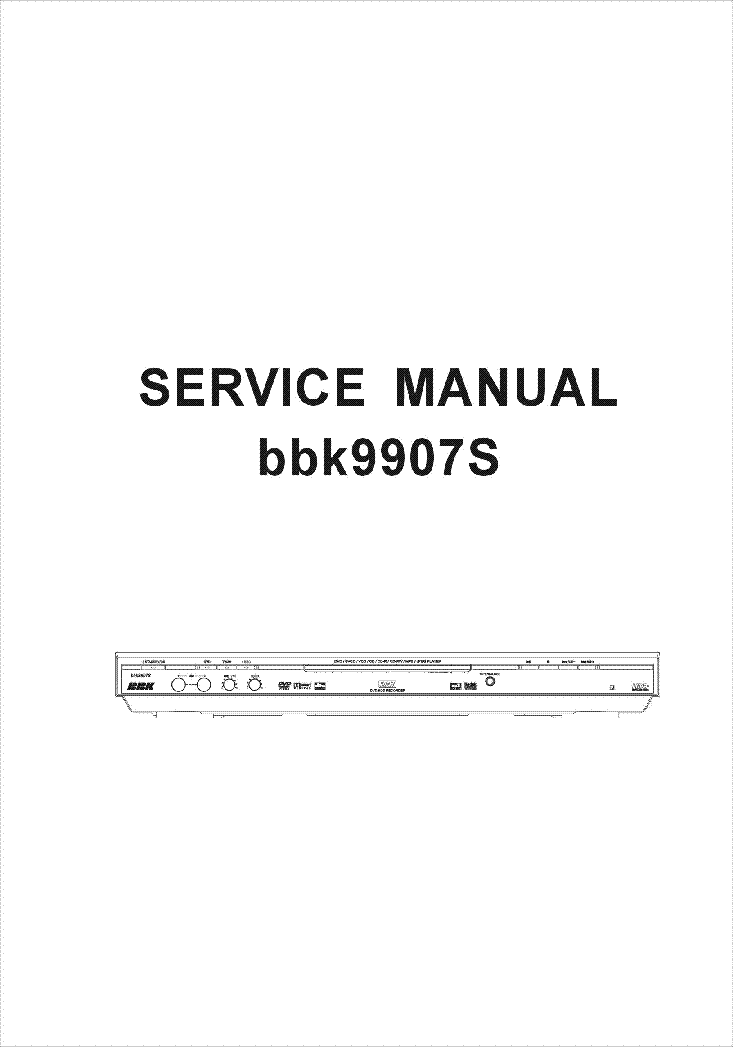 BBK 9907S SM service manual