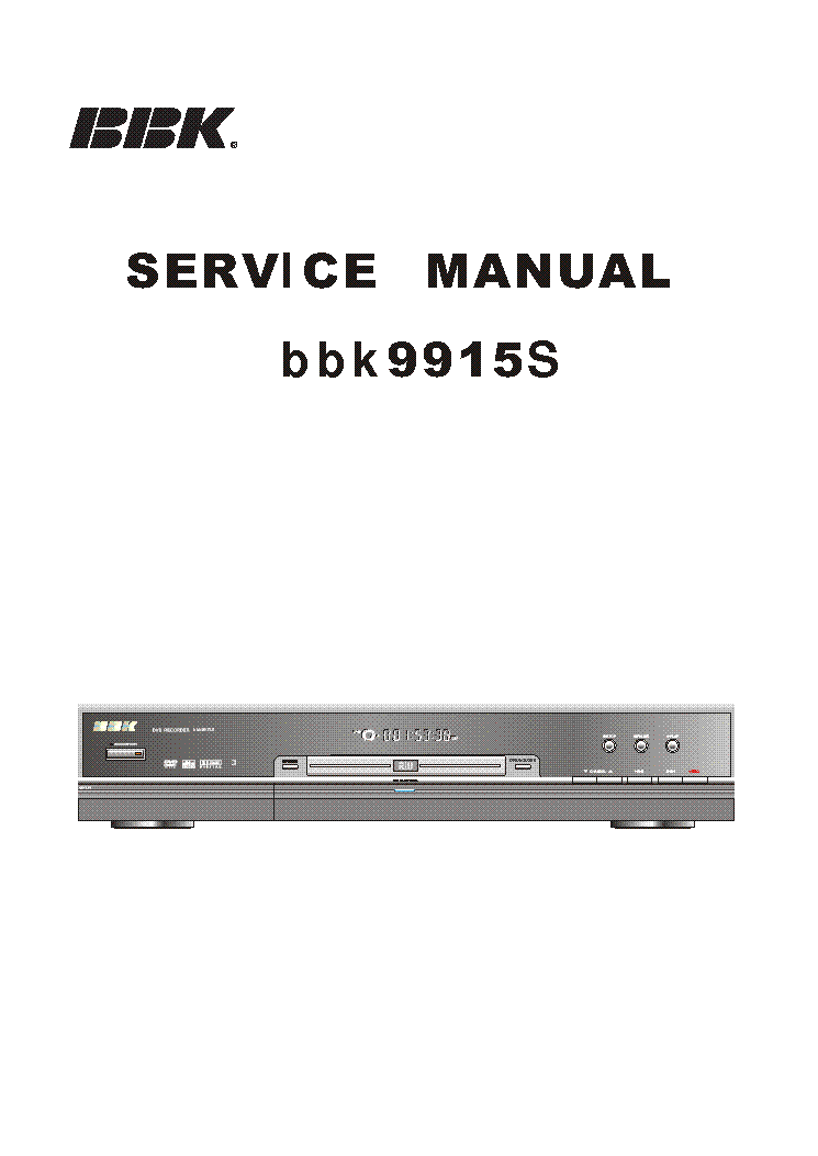 BBK 9915S SM service manual