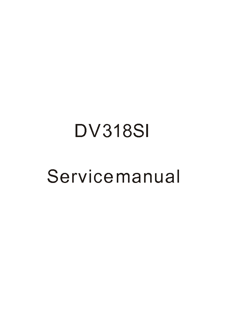 BBK DV318SI SM Service Manual download, schematics, eeprom, repair info ...
