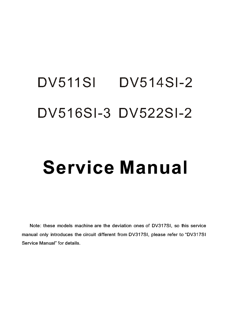 BBK DV511SI,DV514SI-2,DV516SI-3,DV522SI-2 service manual (1st page)