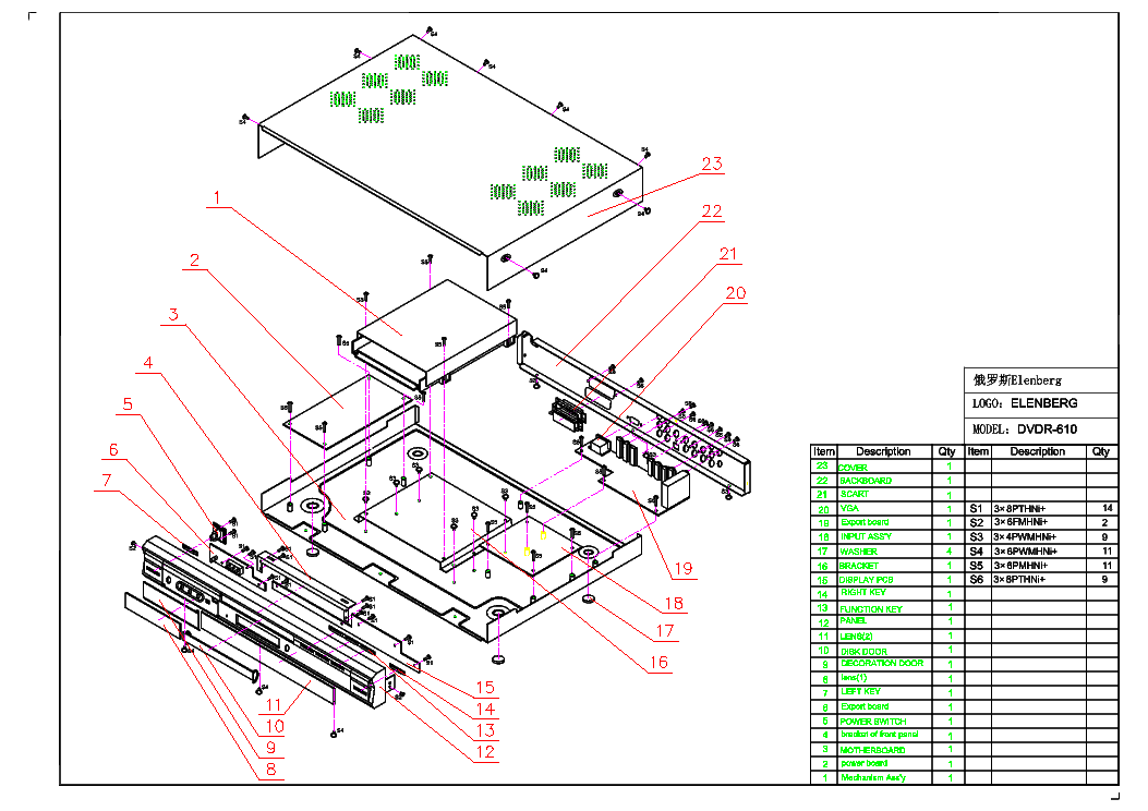 Инструкция elenberg dvdr 610