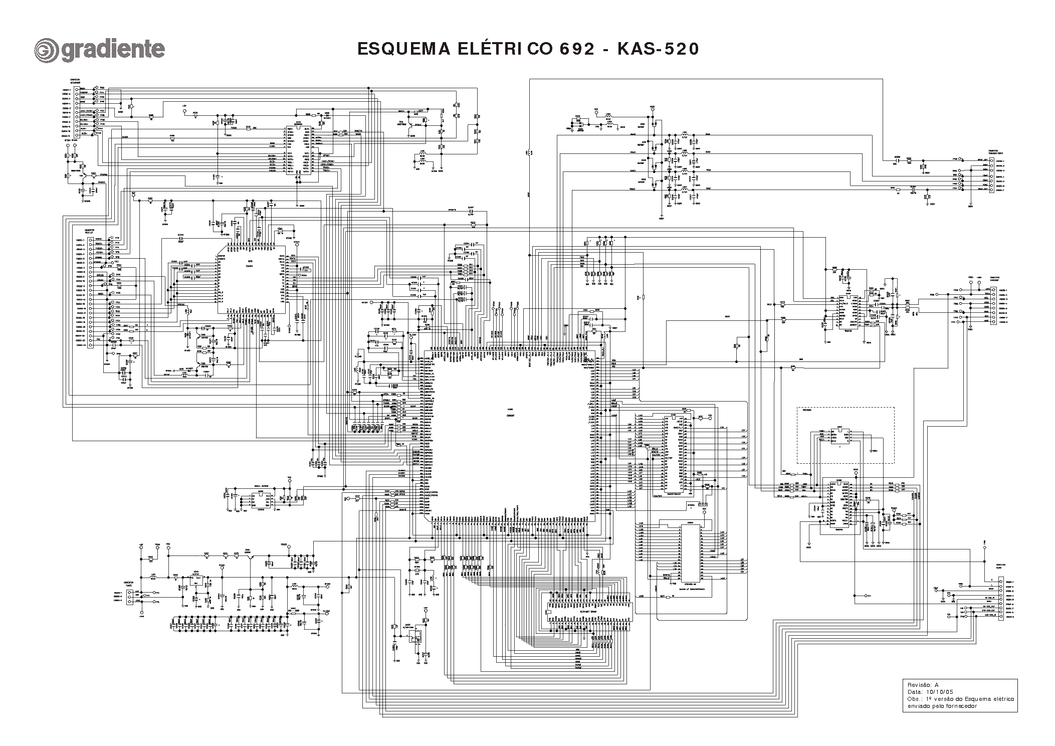 GRADIENTE 692 KAS-520 Service Manual download, schematics, eeprom ...