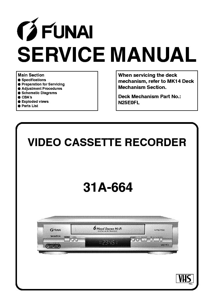 FUNAI 31A-664 HM456ED service manual